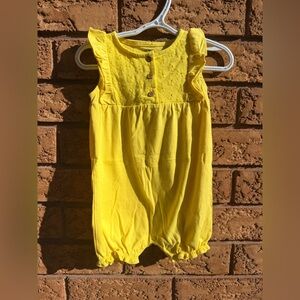 • 4/$25- Carters Eyelet Detail Cotton Romper